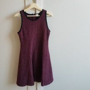 Burgundy fit-and-flare tweed dress from J Crew!
